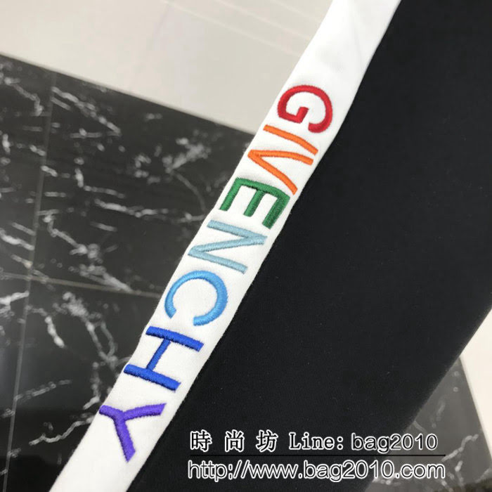 GVC紀梵希 18FW秋冬新款 彩色刺繡LOGO 純棉衛褲 情侶款 ydi1724